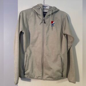 Frame Denim Cream and Gray Fleece Jacket